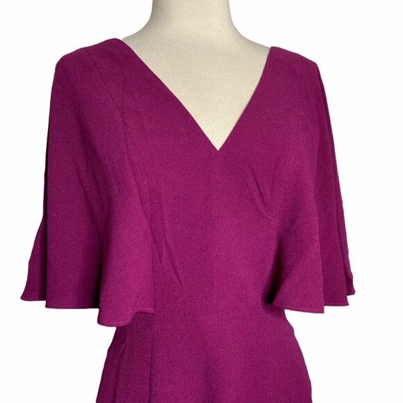 Dress The Population Womens Louisa Dress Size Small Magenta Open Back - Picture 4 of 12